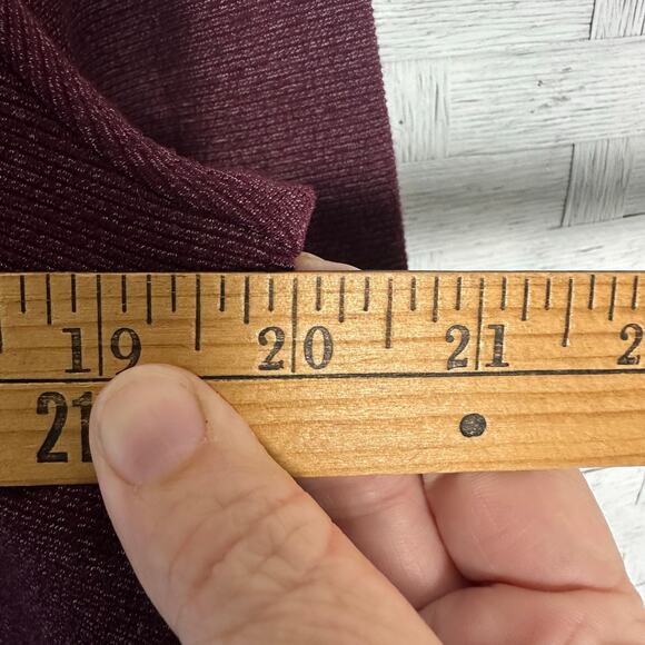 J Jill wearever collection women’s sweatshirt burgundy mock neck button shoulder - Picture 8 of 9